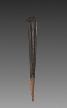 Dagger (brown leather case), 1700s-1800s. Creator: Unknown