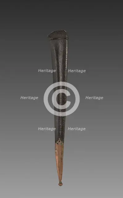 Dagger (brown leather case), 1700s-1800s. Creator: Unknown.