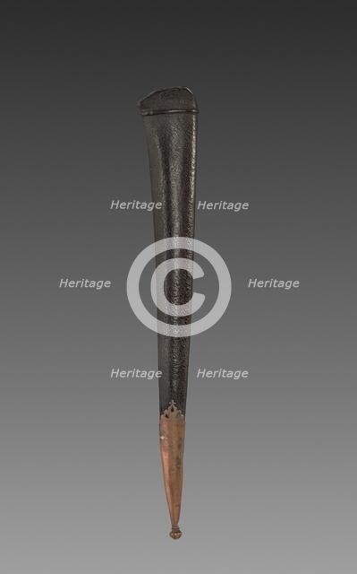 Dagger (brown leather case), 1700s-1800s. Creator: Unknown.