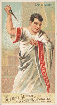 Dagger, from the Arms of All Nations series (N3) for Allen & Ginter Cigarettes Brands, 1887. Creator: Allen & Ginter