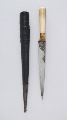 Dagger (Kard) with Sheath, Persian, Qajar, ca. 1800. Creator: Unknown