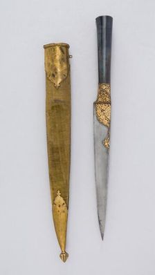 Dagger (Kard) with Sheath, Persian, Qajar, ca. 1800. Creator: Unknown