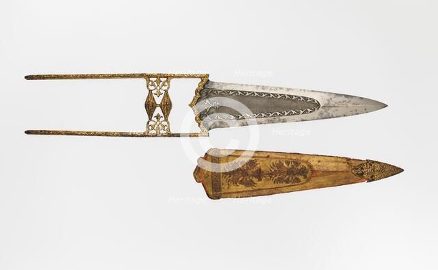 Dagger (Katar) and Sheath, Indian, Mughal, 17th century. Creator: Unknown.