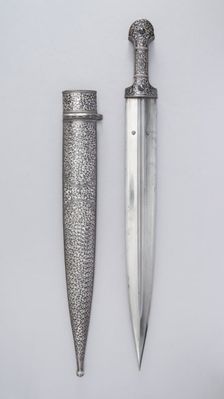 Dagger (Kindjal) with Sheath, Caucasian, possibly northern Dagestan, ca. 1840-50. Creator: Unknown