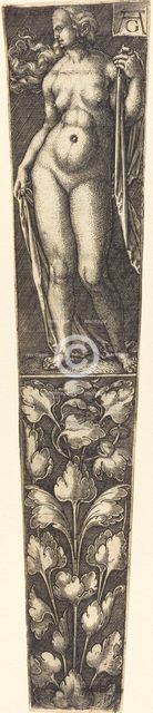 Dagger Sheath with Nude Woman. Creator: Heinrich Aldegrever.