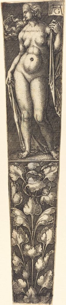 Dagger Sheath with Nude Woman. Creator: Heinrich Aldegrever