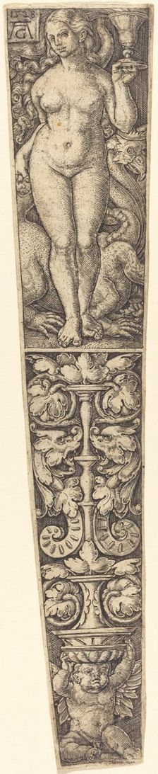 Dagger Sheath with the Whore of Babylon. Creator: Heinrich Aldegrever
