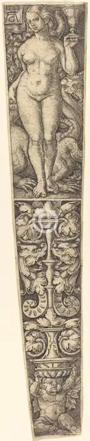 Dagger Sheath with the Whore of Babylon. Creator: Heinrich Aldegrever.