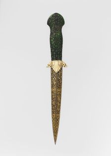 Dagger, Turkish, grip and blade, 16th century; guard, hallmarked for 1774-89. Creator: Unknown