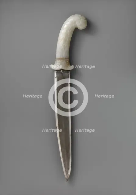Dagger with Hilt of Leafy Plants, India, ca. 1640. Creator: Unknown.