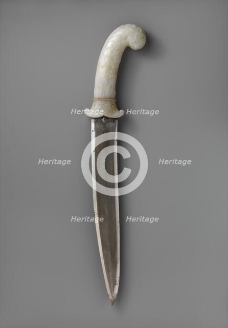 Dagger with Hilt of Leafy Plants, India, ca. 1640. Creator: Unknown.