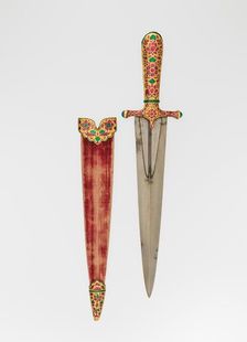 Dagger with Scabbard, Indian, Mughal, 1605-27. Creator: Unknown