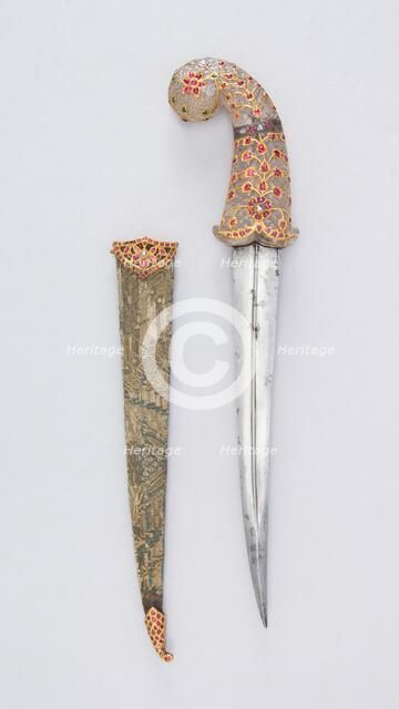 Dagger with Sheath, Indian, Mughal, 18th-19th century. Creator: Unknown.