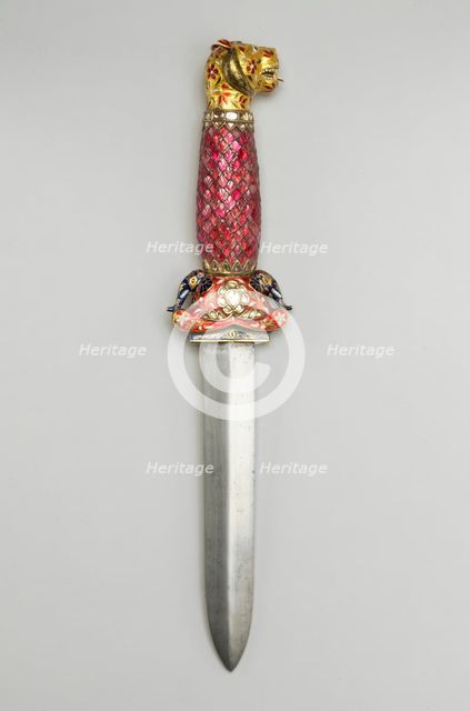 Dagger with Tiger-Head Pommel, , 17th/18th century. Creator: Unknown.