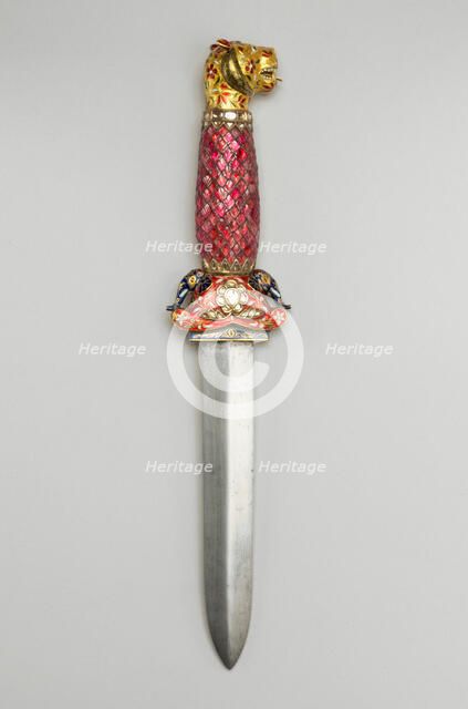 Dagger with Tiger-Head Pommel, , 17th/18th century. Creator: Unknown.