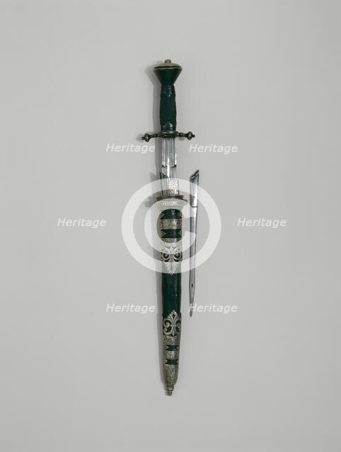 Dagger with Two Awls and Sheath for the Bodyguard of the Elector of Saxony, Dresden, 1580. Creator: Wolf Paller Paller.