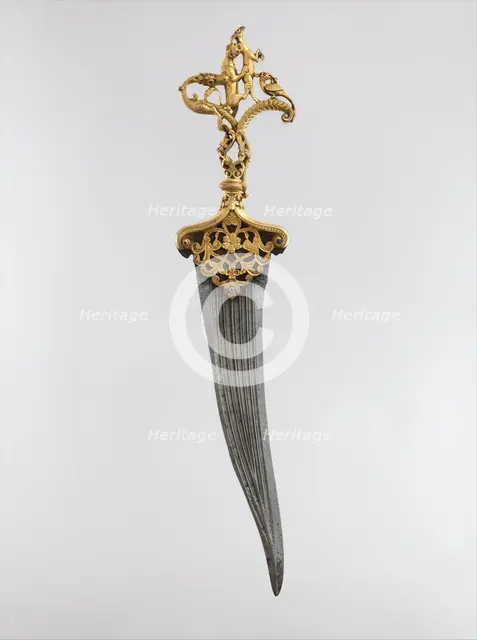 Dagger with Zoomorphic Hilt, India, second half 16th century. Creator: Unknown.