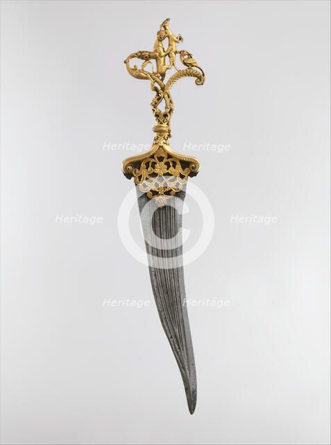 Dagger with Zoomorphic Hilt, India, second half 16th century. Creator: Unknown.
