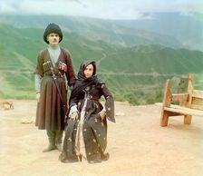 Dagestani types, between 1905 and 1915. Creator: Sergey Mikhaylovich Prokudin-Gorsky