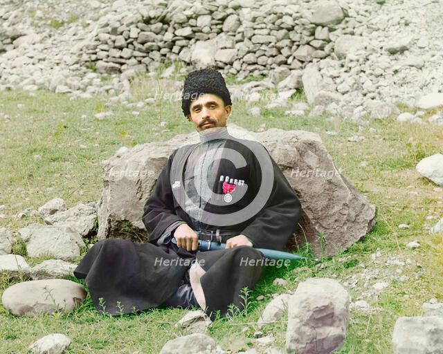 Dagestani types, between 1905 and 1915. Creator: Sergey Mikhaylovich Prokudin-Gorsky.