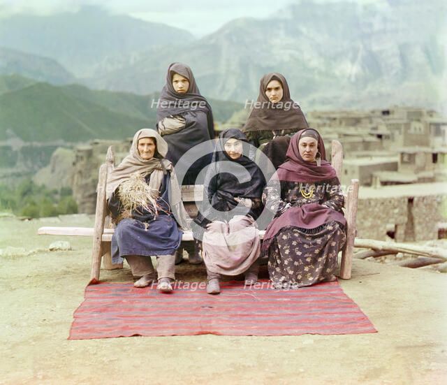 Dagestani types, between 1905 and 1915. Creator: Sergey Mikhaylovich Prokudin-Gorsky.