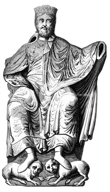 Dagobert I (603-689), Merovingian king, c16th century (1849). Artist: Unknown