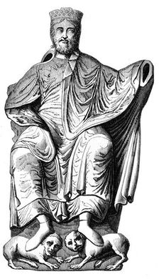 Dagobert I (603-689), Merovingian king, c16th century (1849)