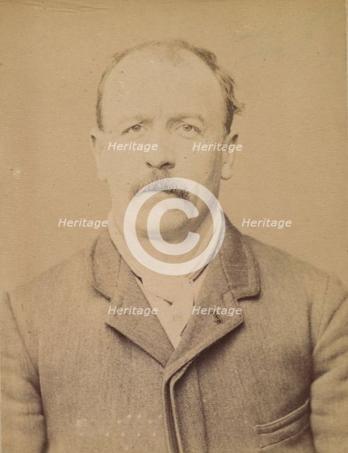 Daguenet. Eugerne, Carolin. 39 ans, né à Granville (Manche). ébéniste. Anarchiste. 26/2/94. , 1894. Creator: Alphonse Bertillon.