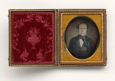 Daguerreotype of a man taken by Augustus Washington, ca. 1850. Creator: Augustus Washington