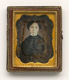 Daguerreotype of a young woman, ca. 1850. Creator: Augustus Washington