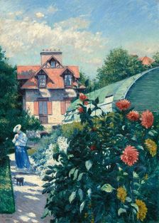 Dahlias, Garden at Petit Gennevilliers, 1893. Creator: Gustave Caillebotte