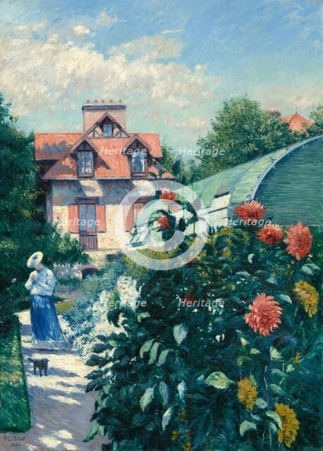 Dahlias, Garden at Petit Gennevilliers, 1893. Creator: Gustave Caillebotte.