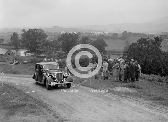 Daimler Light Straight 8 saloon of WH Smith competing in the South Wales Auto Club Welsh Rally, 1937 Artist: Bill Brunell.