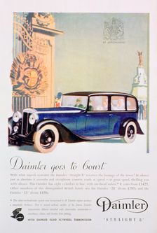 Daimler Straight 8 car advert, 1935
