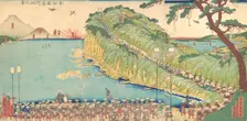 Daimyo's Processions Passing along the Tokaido, 19th century. Creator: Sadahide Utagawa