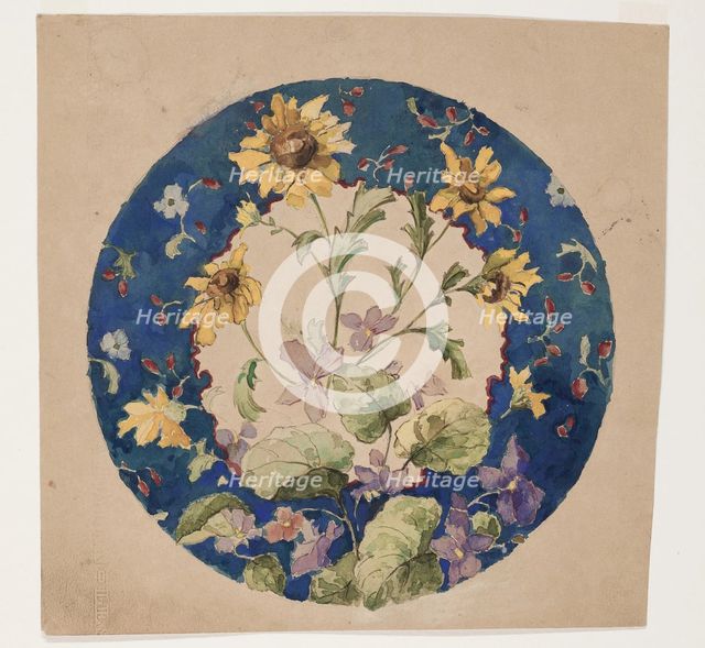 Daisies and Periwinkles, between 1870 and 1926. Creator: Albert Louis Dammouse.