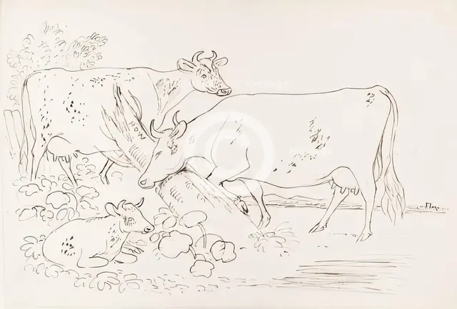 Dairy Cattle, 1825-1839. Creator: James Howe.