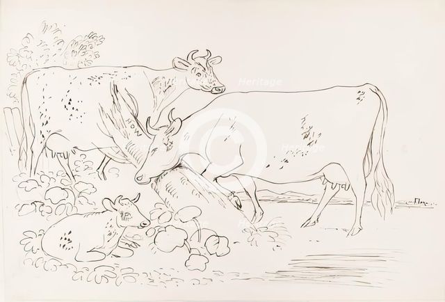 Dairy Cattle, 1825-1839. Creator: James Howe.