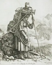 Dairy Maid from Berchtesgaden, 1818. Creator: Johann Adam Klein