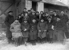 Dal'geolkom Collective Seeing off Geologist P.I. Polevoi to Leningrad, 1928. Creator: Unknown