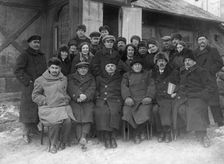 Dal'geolkom Collective Seeing off Geologist P.I. Polevoi to Leningrad, 1928. Creator: Unknown