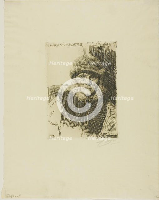 Dalecarlian Peasant (Lavards Anders), 1919. Creator: Anders Leonard Zorn.