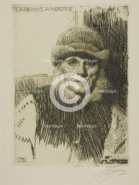 Dalecarlian Peasant (Lavards Anders), 1919. Creator: Anders Leonard Zorn.