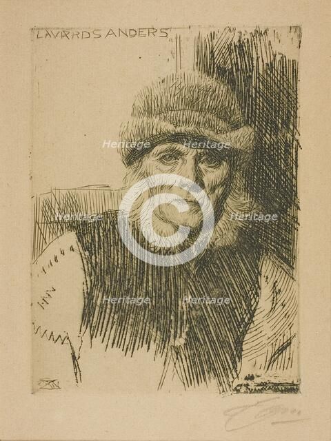 Dalecarlian Peasant (Lavards Anders), 1919. Creator: Anders Leonard Zorn.