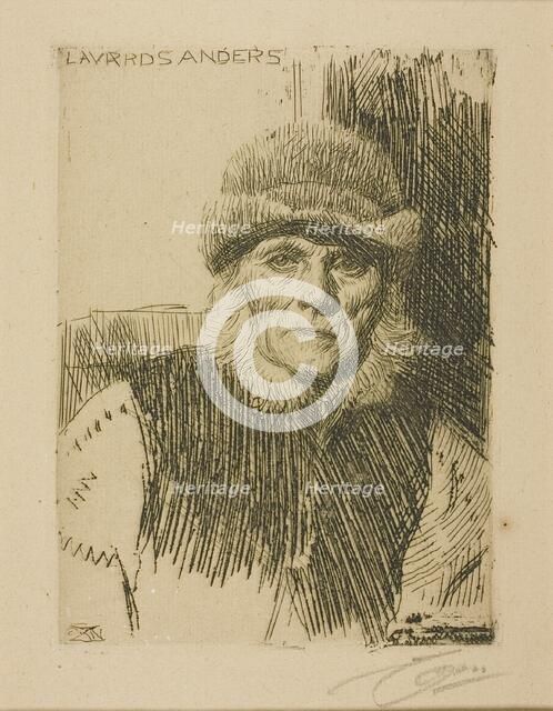 Dalecarlian Peasant (Lavards Anders), 1919. Creator: Anders Leonard Zorn.