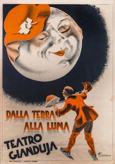 Dalla terra alla luna. Teatro Gianduja. Torino, 1932. Creator: Romano; Giuseppe (Nino) (active 1920s-1930s)