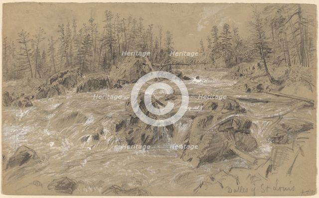 Dalles of St. Louis, early 1880s. Creator: Alfred Waud.