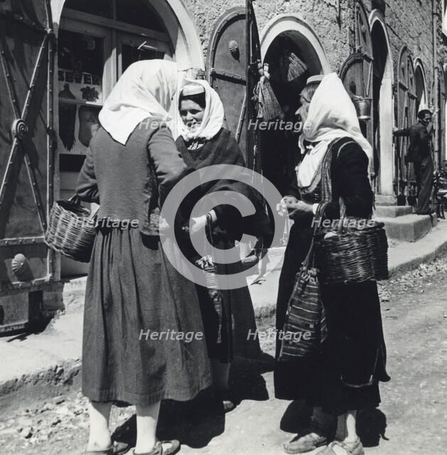 Dalmatian women in Trebinje, Bosnia and Herzegovina, Yugoslavia, 1939. Artist: Unknown