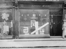 Damage by suffragettes, London, Mar. 1912, Bond St., 1912. Creator: Bain News Service