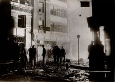 Damage caused by German incendiary bombs, London, World War II, c1940-c1944. Creator: Unknown
